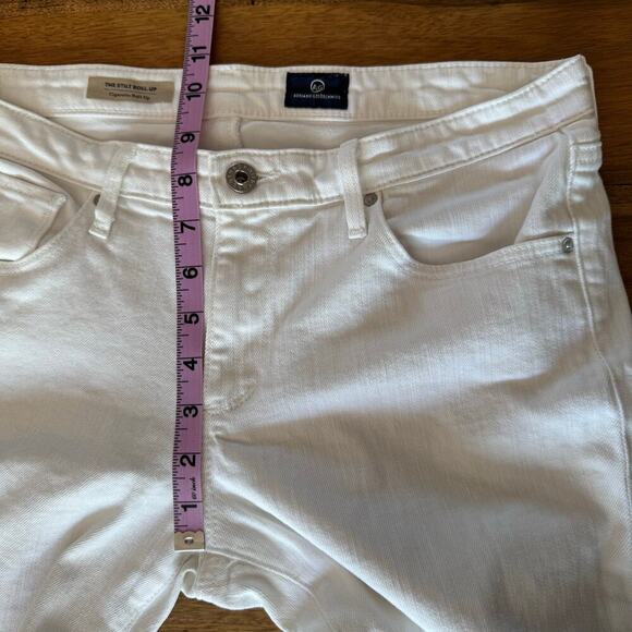 AG The Stilt Roll Up Skinny Jeans White Denim Womens 30 Mid Rise Stretch Classic - Picture 12 of 14